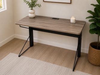 Grey and Black desk