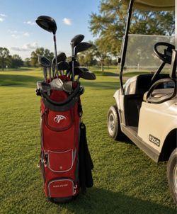 🏌️ 20 Golf Clubs + Top Flite Gamer 14-way padded divider top Cart Bag – Vintage Wilson, Callaway, TaylorMade, Ram & More