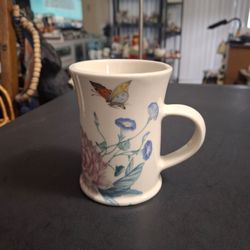 Vintage Robert Gordon Australia Floral Ceramic Mug, Detailed Butterfly & Morning Glory Design-Vintage Australian Pottery Hand Wash