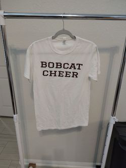 white and maroon shirt, bobcat cheerleader, women, size S