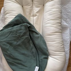 Snuggle Me Organic Lounger - Natural With Cover 