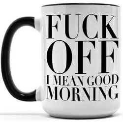 Funny Coffee Mug for Adults-15 oz Sarcastic Large Coffee Cup, Double-Sided, Dishwasher Microwave Safe, Novelty Gag Gift for Men Women, Adults Humor Mu
