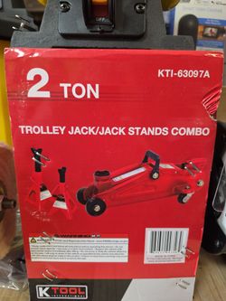 Floor jack with 2 stands