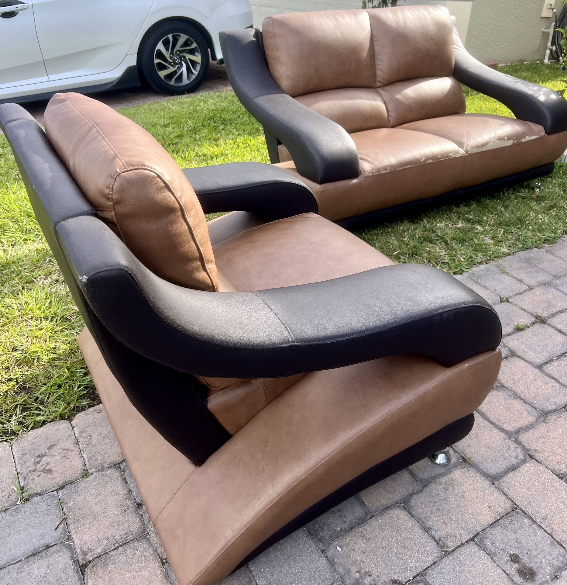 2 Piece Sofa & Chair Set 