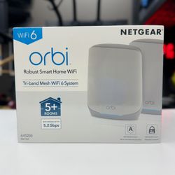 NETGEAR - Orbi 750 Series AX5200 Tri-Band Mesh Wi-Fi 6 System (2-pack) - White