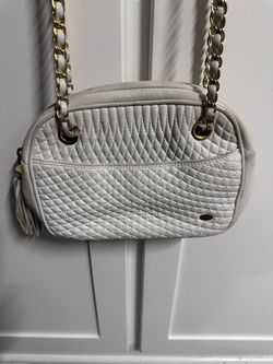 BALLY White Quilted Leather Crossbody Bag