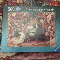 3/$10 🌟 Ravensburger Whimsical Piano Rabbit Recital 500 Piece Jigsaw Puzzle