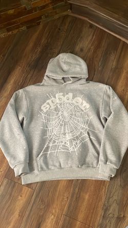 Light grey spider hoodie size small