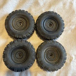 Axial Unimog Crawling Tires On Wheels 