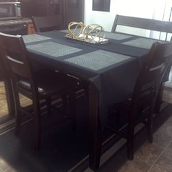 Large Dinner Table With 4 Chairs 