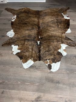 Cowhide Rug - Natural Brindle - approx 83” x 68”