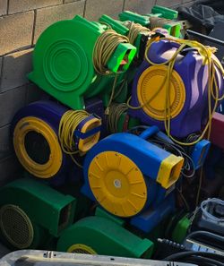 Broken bounce house blower motors