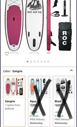 Roc Inflatable Stand Up Paddle Board with Premium sup Accessories