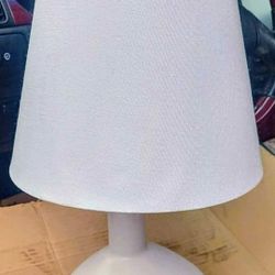 (2) White Table Lamps w/White Shades - from Ross Lighting; BOTH