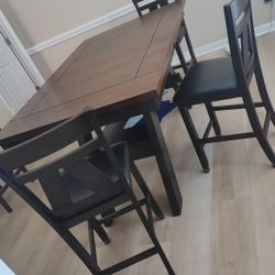 Dining Set 4 Chairs Plus Bench