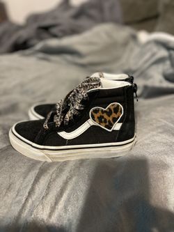 Vans Girls Size 13 cheetah heart