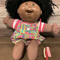 Eating cabbage patch Doll