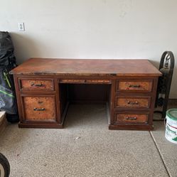 Rustic Hammered Copper Desk