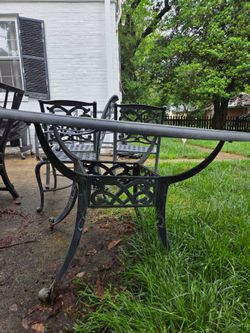 Wrought iron outdoor table set