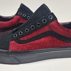 Vans Old Skool Velvet Low Top Sneaker Parisian Night Cerise Mens 10