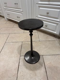 Pottery Barn Round Metal Drink Table