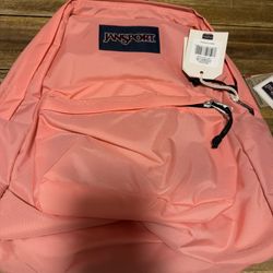 New. Jansport Backpack. Coral & Mint Color