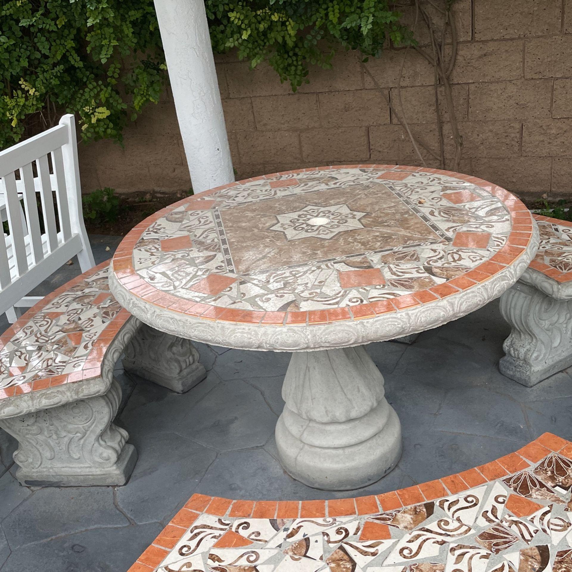 Solid Pavers And Concrete Table No Delivery Only Cash