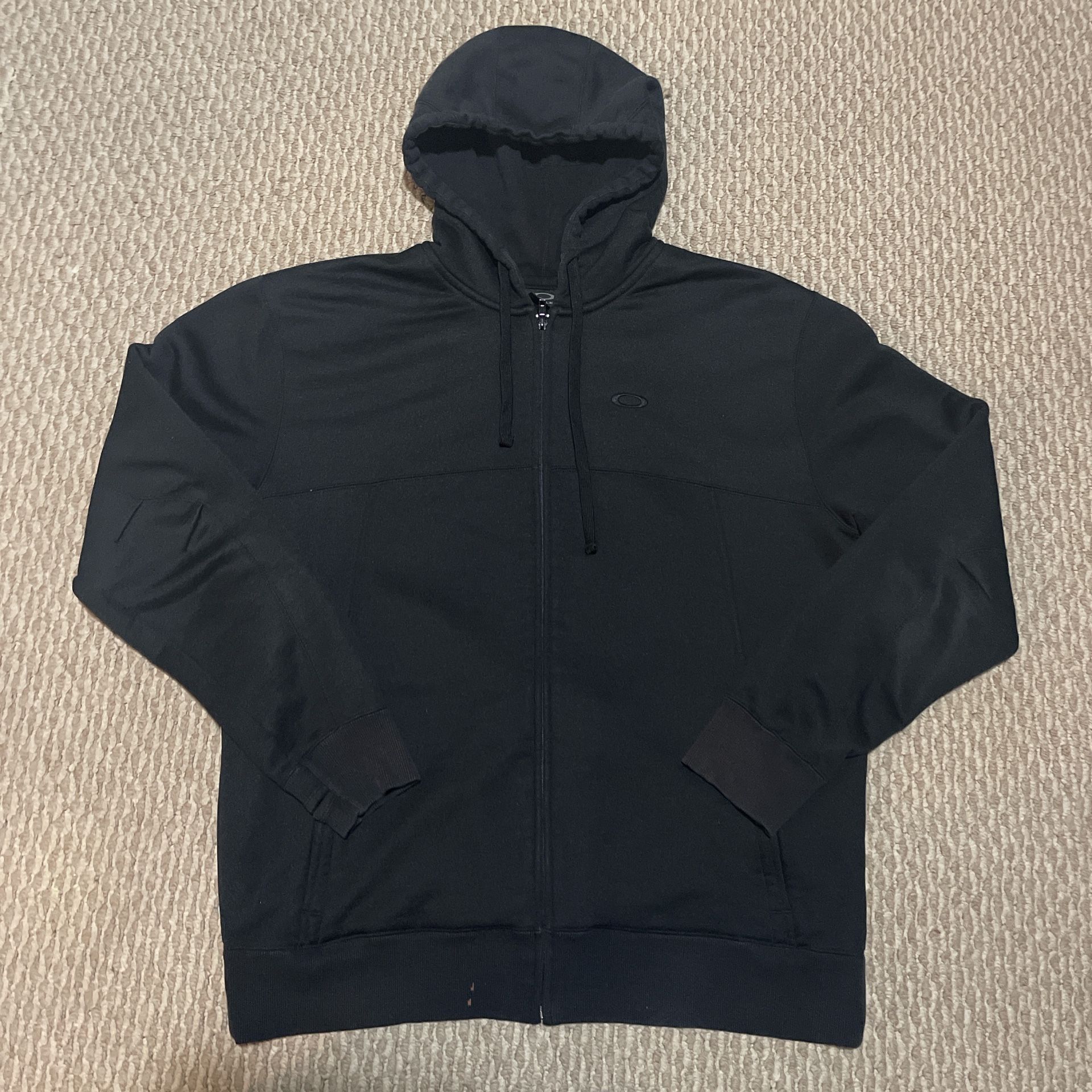 XL Black Oakley Zip Up Hoodie