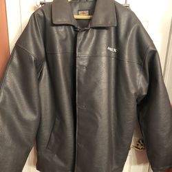 Avirex Varsity Men’s Leather Jacket Coat