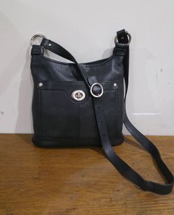 Coach Black Pebbled Leather Crossbody Bag
