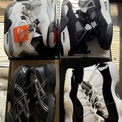 Jordan 4s, 11, ASIC Gel 1130 (Size 8) / Bape & Stussy Shirt (Size Small)