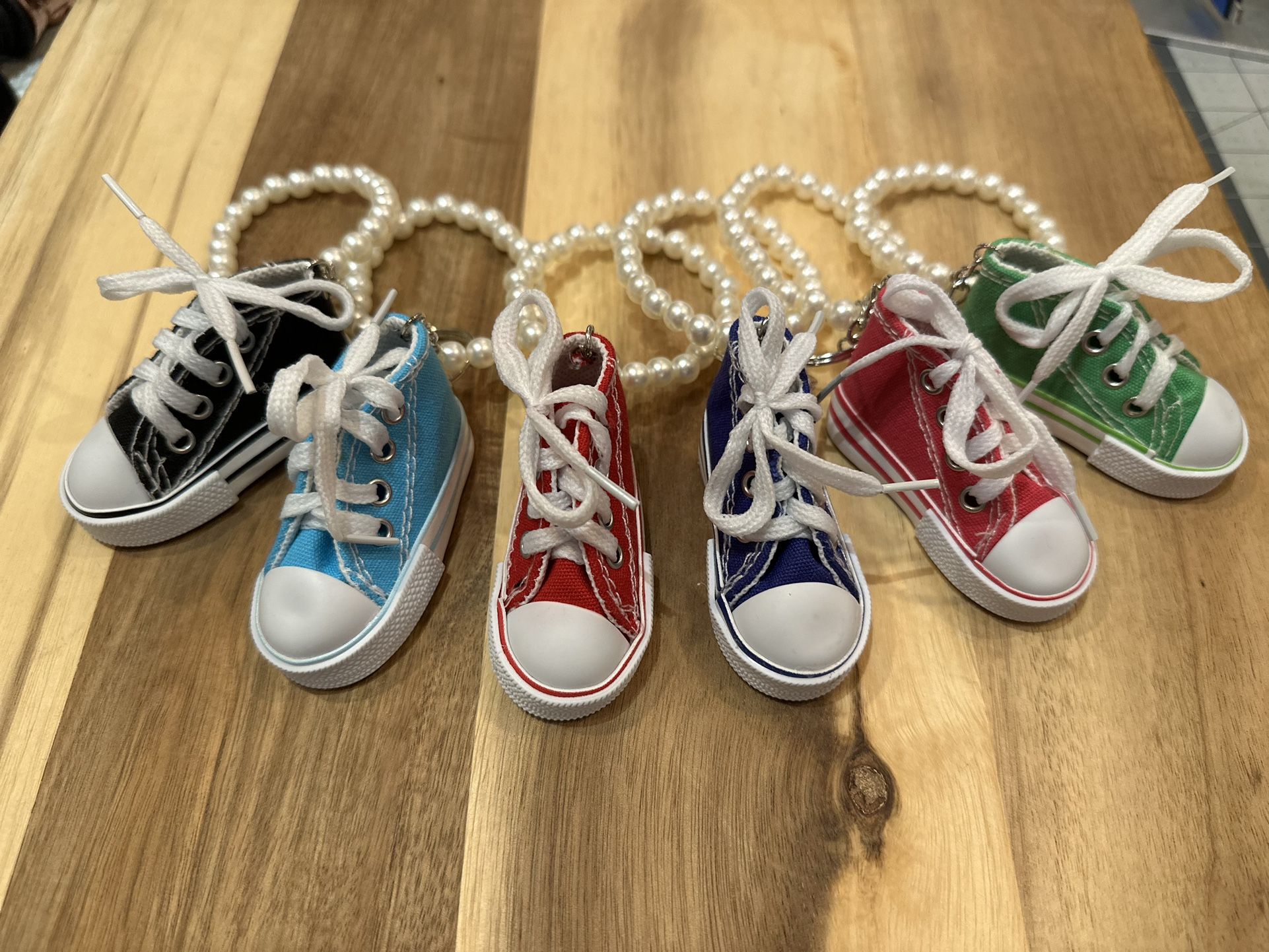 Chucks and Pearls Keychain