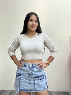 Jean Cargo Skirt