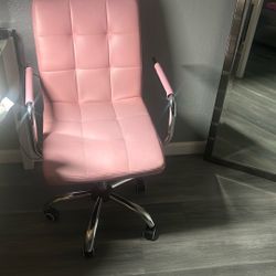 Pink Rolling Chair