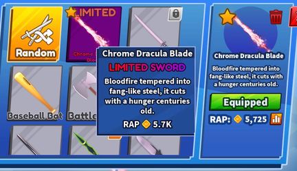 Chrome Dracula Blade Limited and Rare