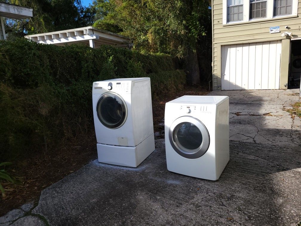 🧺 Samsung Washer w/ Pedestal + Kenmore Dryer – $350 (All Electric, Works Great!)