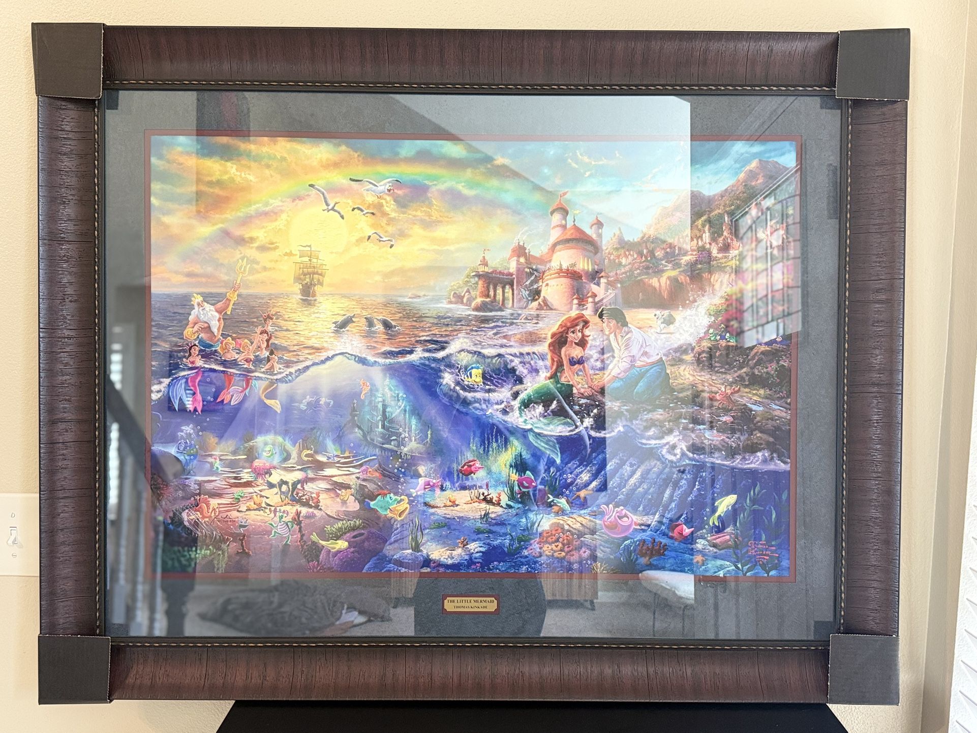 Thomas Kinkade Disney Dreams “The Little Mermaid” 24” x 36” S/N #30/365 Print