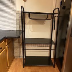 FREE – Black Metal Kitchen Storage Rack / Baker’s Rack