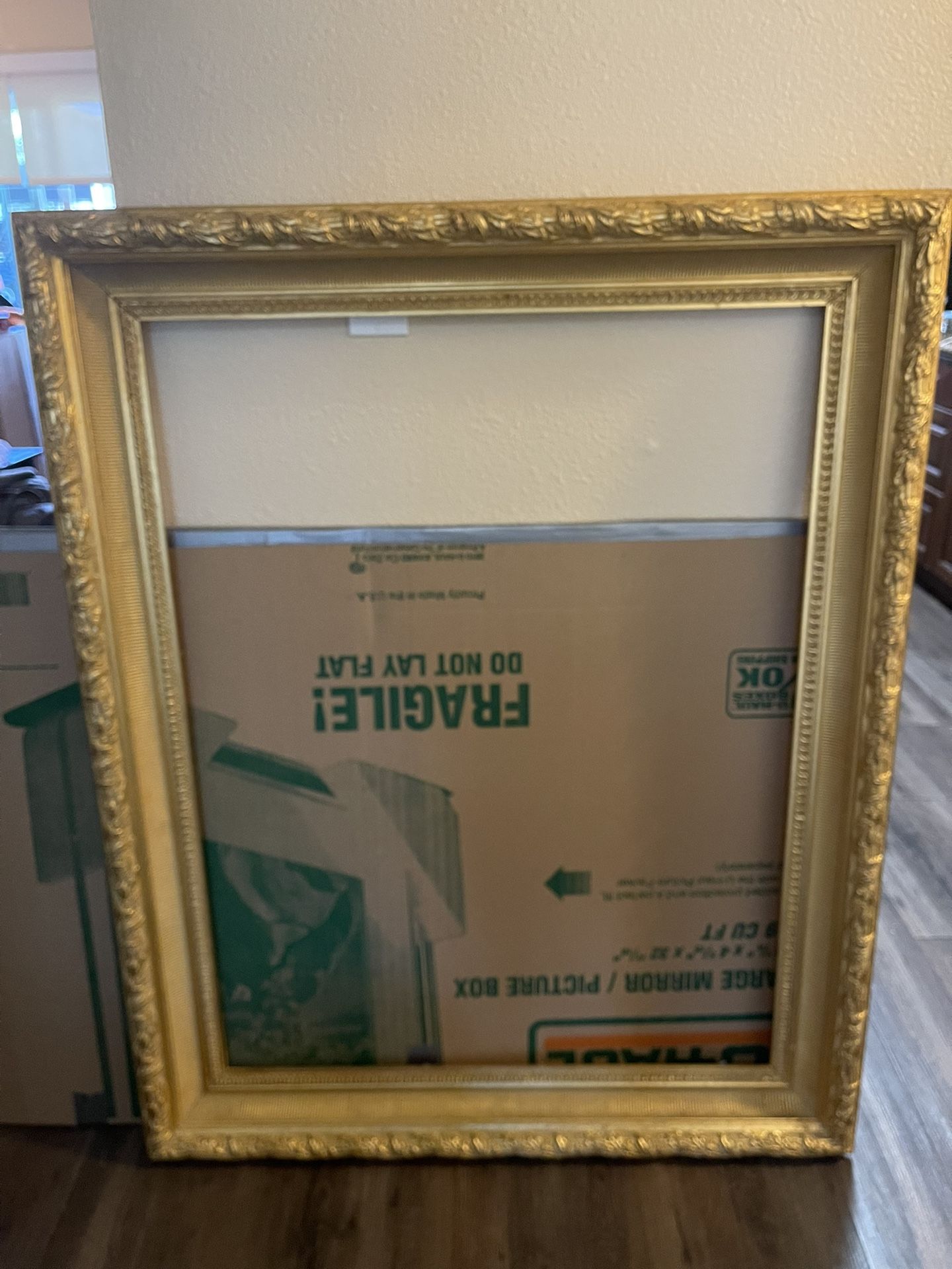 Wood Golden Frame With Mirror