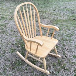 Wood Windsor Style Rocking Rocker Chair