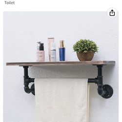 Industrial Pipe Wall Mounted with Towel Bar Thumbnail