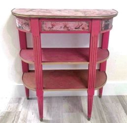 Boho Half Moon Table Console 🩷Color May Vary Due To Lighting 🩷 Please Read Description  🩷See All Pictures