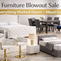 🚨 FURNITURE BLOWOUT SALE 🚨 Everything is marked down — brand new furniture 🛋️ • Beds & bed frames • Sofas • Dressers •  Bar Stools  •  Coffee table