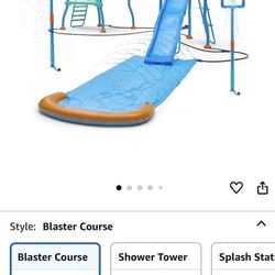 waterpark splash pad, monkey bars slide outdoor fun