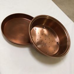 Copper Orchid  Succulent Planter Bowl and Tray (2 Piece)