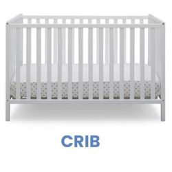 Delta Children - Convertible Toddler Bed. With Mattress And Topper