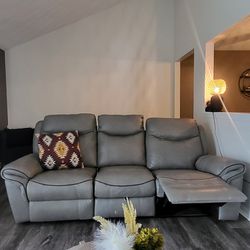 Grey Recliner Couch