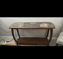Stone Top Hallway Table