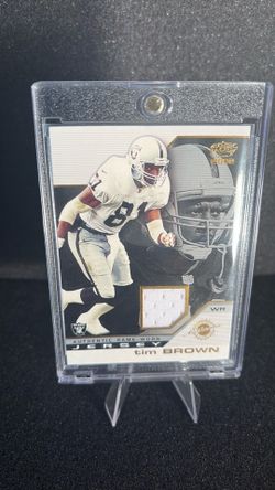 Tim Brown authentic game-worn jersey card 2002 pacific