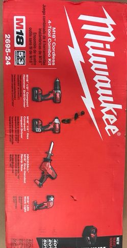 Milwaukee M18. Cordless 4-Tool combo kit.